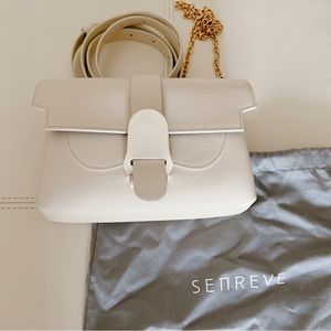 Senreve Aria Belt Bag (pebbled leather in cream)